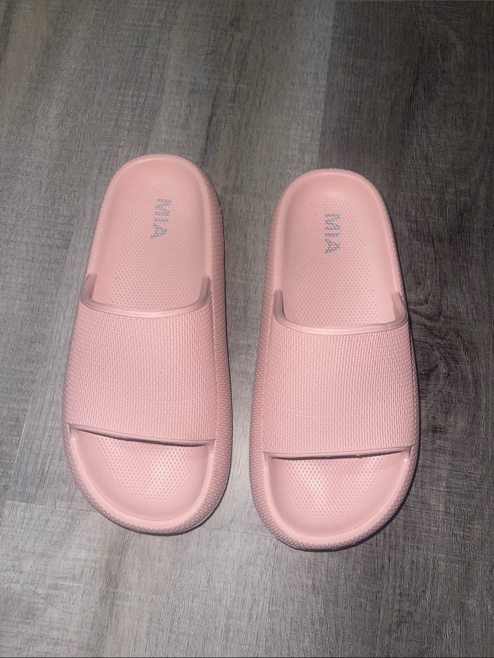 MIA Blush Pink Slide Sandals - Easy Slip-On Comfort